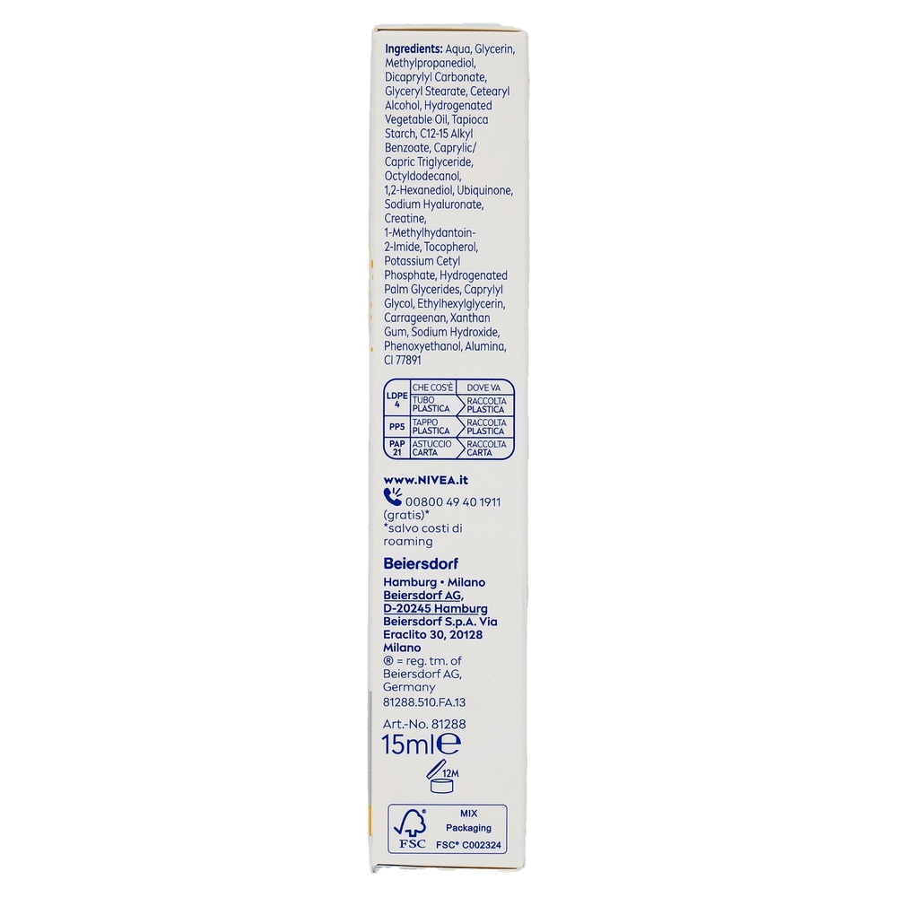 Nivea Q10 Anti-Rughe Power Contorno Occhi Levigante Tutti i Tipi di Pelle 15 ml